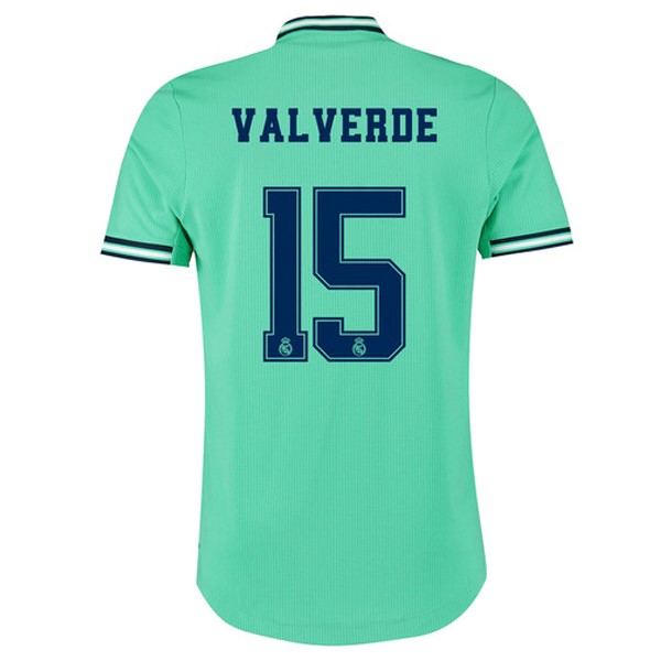 Camiseta Real Madrid NO.15 Valverde Tercera equipo 2019-20 Verde
